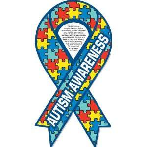  Autism Awareness Ribbon Car Magnet 4 x 8