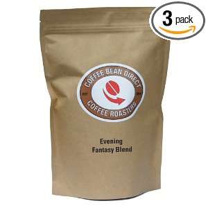 Evening Fantasy, Whole Bean Coffee, 16 Ounce Bags (Pack of 3)  