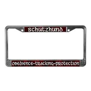 Red Schutzhund Pets License Plate Frame by CafePress 