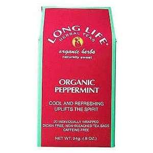  LONG LIFE TEAS, Organic Peppermint Tea   20 bags: Health 