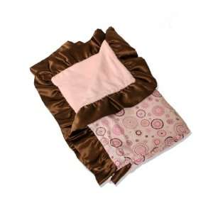   : Classic Collection Pink Circle Dot Ruffled Blanket: Home & Kitchen