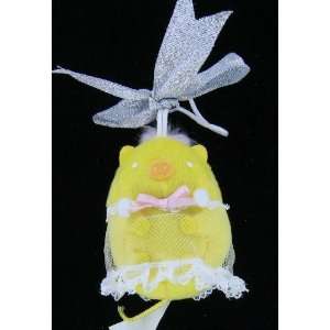  Japanese Sanrio Mascot Plush Ornament Cute Yellow Pig 