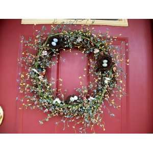  Easter/Spring Multi Pastel Pip Berry Grapevine Wreath   22 