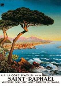 Saint Raphael, France  Imported French Travel Poster  