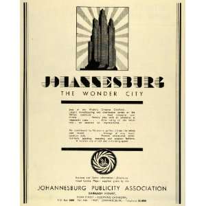  1939 Ad Johannesburg Publicity Association Darragh House 