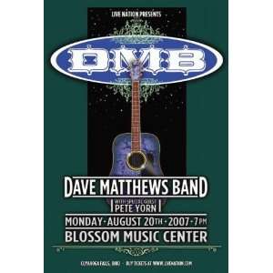  Dave Matthews Cuyahoga Falls Concert Poster 2007: Home 