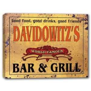  DAVIDOWITZS Family Name World Famous Bar & Grill 