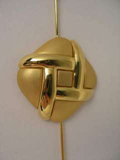 NEW LINDA DANO Gold Tone HUGE Long Square Gold Tone Pin  
