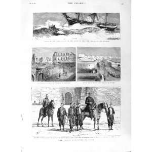   1881 FRENCH ARMY TUNIS SHIP IRON CROWN MEHDIA THYSDRUS