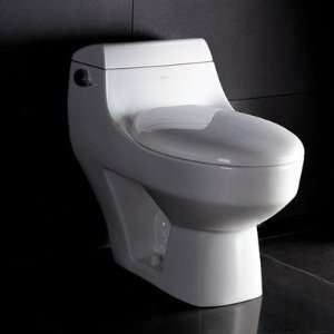  Athena Contemporary Elongated One Piece Toilet in White 