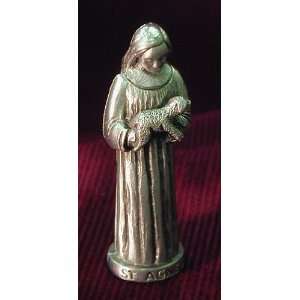  Agnes 2 1 4in. Pewter Statue