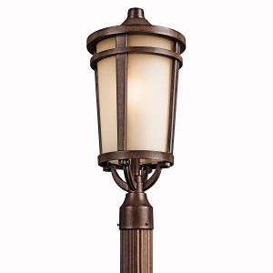   Atwood Outdoor Post 1 Lt Incandescent Brown Stone
