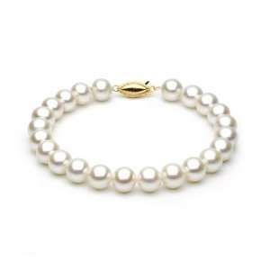   Cultured Pearl Bracelet AAA Quality, 6.5 Inch Unique Pearl Jewelry