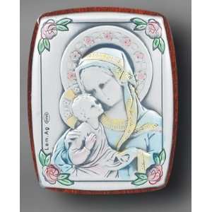  Religious Sterling Silver Artwork Madonna & Child Mary 