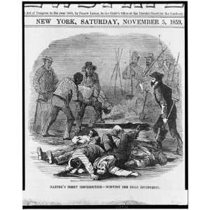   Ferry insurrection,burying dead insurgent,1859