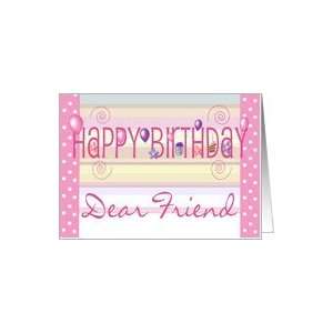  Birthday dear Friend, balloons Card Health & Personal 