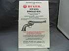 Vintage Ruger Instruction Manual New Model Single Six Revolver