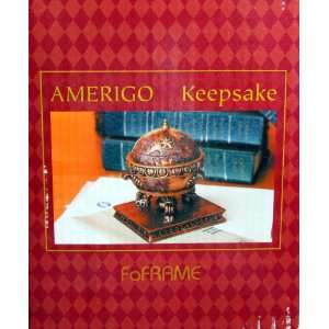  Amerigo Keepsake Foframe Globe Paper Weight Desk Accessory 