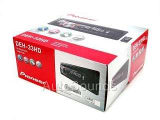 PIONEER DEH 33HD CD//WMA PLAYER BUILT IN HD AUX/USB 884938121156 