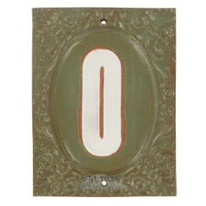   Victorian house numbers   #0 in pesto & marshmallow: Home Improvement