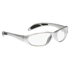Glass Safety Glasses in Gray Unifit Nylon Frame, Wrap Around Design 