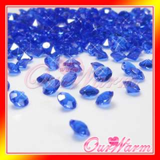 500 Royal Blue Diamond Confetti 1CT Wedding Party Decor  