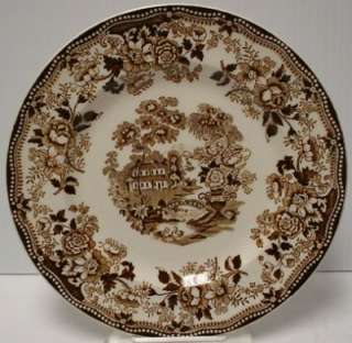 ROYAL STAFFORDSHIRE china TONQUIN BROWN pattern Dinner Plate 10 