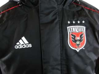   Men XL Stadium Winter Jacket Coat Black Soccer Jersey DCU MLS  