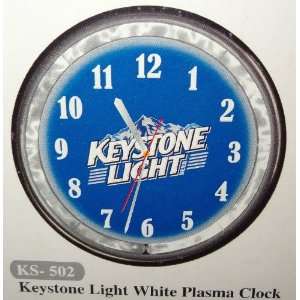  Keystone Light Beer Plasma Clock Light: Kitchen & Dining