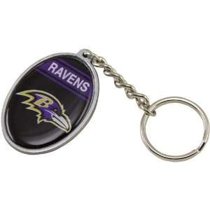  NFL Baltimore Ravens Domed Oval Keychain: Sports 