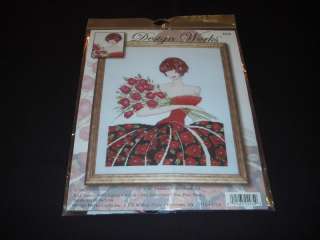 Rosa by Design Works Counted Cross Stitch Kit Girl with Roses  