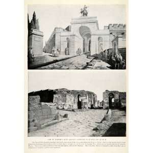  1923 Print Pompeii Gateway Herculaneum Augustus Ruin 