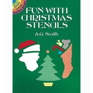  Dover Stencil Book Fun With Christmas Toys & Games