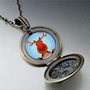  Christmas Rudolph Pendant Necklace Pugster Jewelry