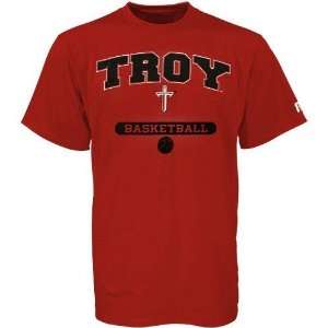 Russell Troy University Trojans Red Basketball T shirt  