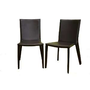  Baxton Furniture Studios Russo Bonded Leather Dining Chair 