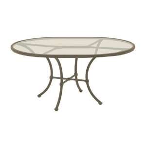  Landgrave Hacienda Cast Aluminum 42 x 84 Oval Glass Dining Table 