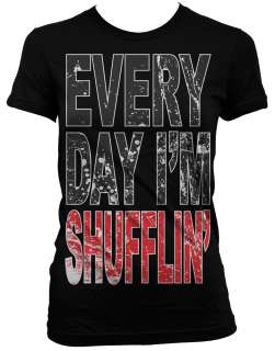   IM SHUFFLIN   Funny Party Rock Big Font Distress Girl/Juniors T shirt