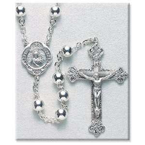  Sterling Silver Rosary Beads Rosaries Jesus Mary 