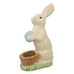   BUNNY Rabbit WITH BASKET Figurine NEW Bethany Lowe: Home & Kitchen