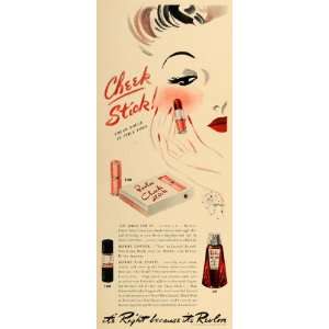  1940 Ad Cheek Beauty Rouge Blush Lipstick Nail Polish 