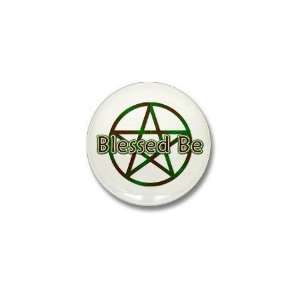  Pentacle Blessed Be Art Mini Button by  Patio 