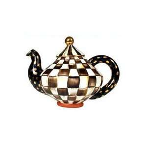  MacKenzie Childs Courtly Check Teapot: Kitchen & Dining