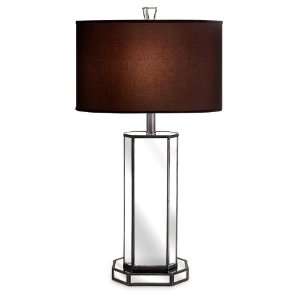  30 Stylish Octagon Mirror Table Lamp with Drum Shade 