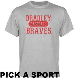 Bradley Braves Ash Custom Sport T shirt    Sports 