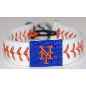   MLB Leather Wrist Bands   Mets Authentic Band
