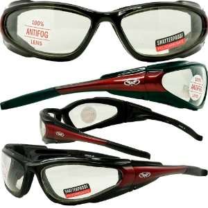   Sunglasses Red Frame SMOKE Lenses (Clear Lenses shown) Automotive