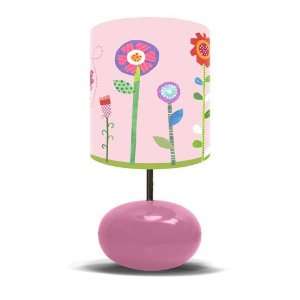  Flower Garden on Pink Base Lamp: Baby