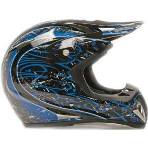  Adult Motocross Helmet ATV Dirt Bike or Motorcycle Blue 