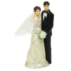  Wilton Our Day Figurine, Brunette, Ivory Gown Topper 